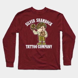 Silver Shamrock Tattoo Company Irish Kewpie Boxer Shop Shirt Long Sleeve T-Shirt